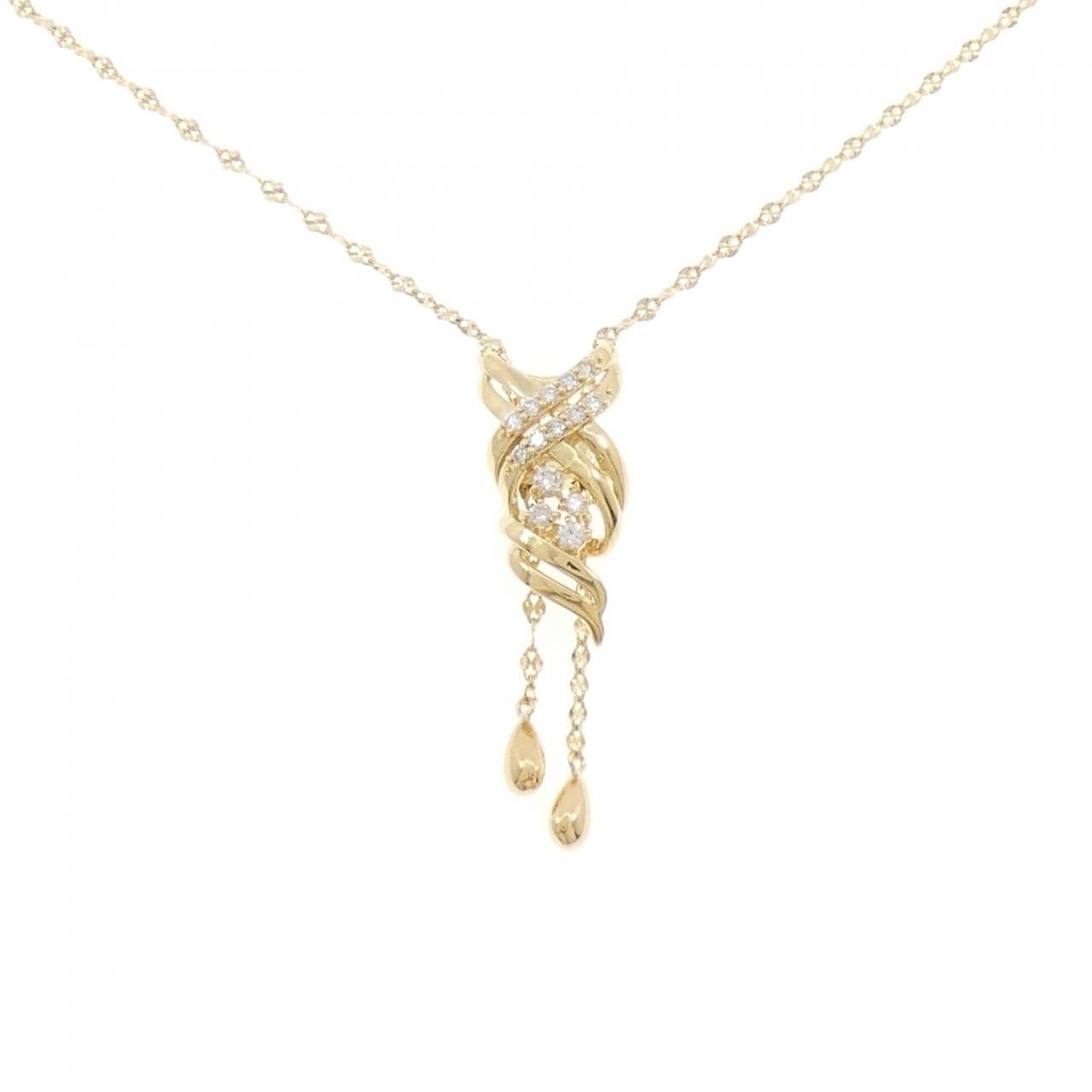 K18YG ダイヤモンド ネックレス 0.20CT