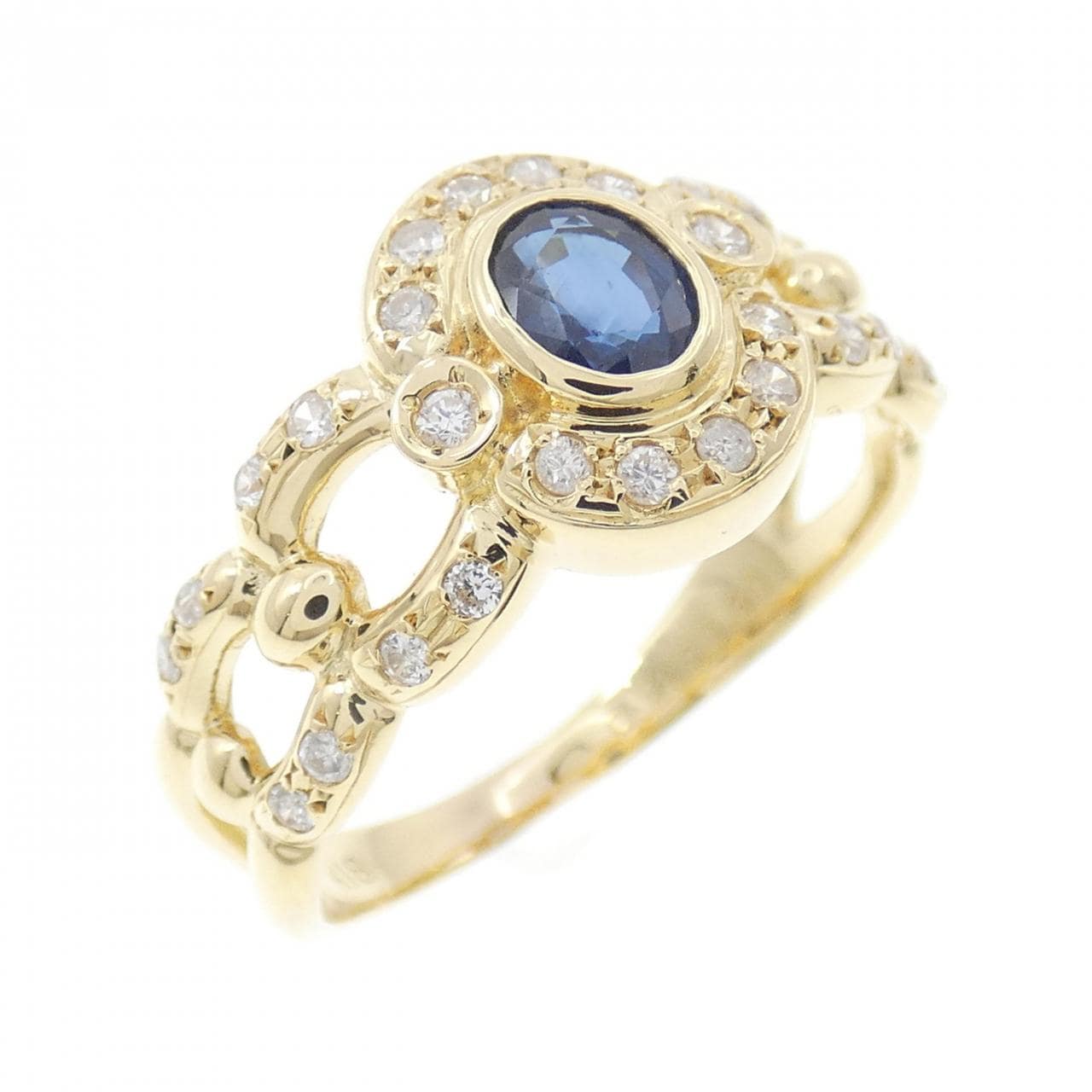 K18YG サファイヤ リング 0.50CT