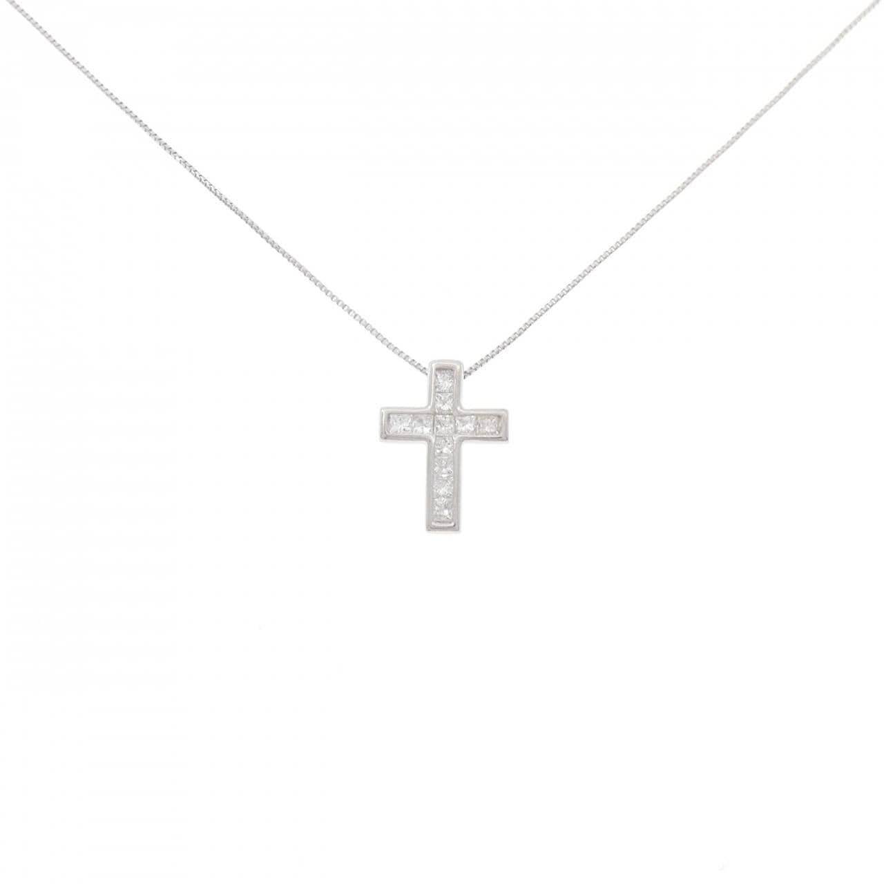 PT900/PT850 クロス ダイヤモンド ネックレス 0.30CT