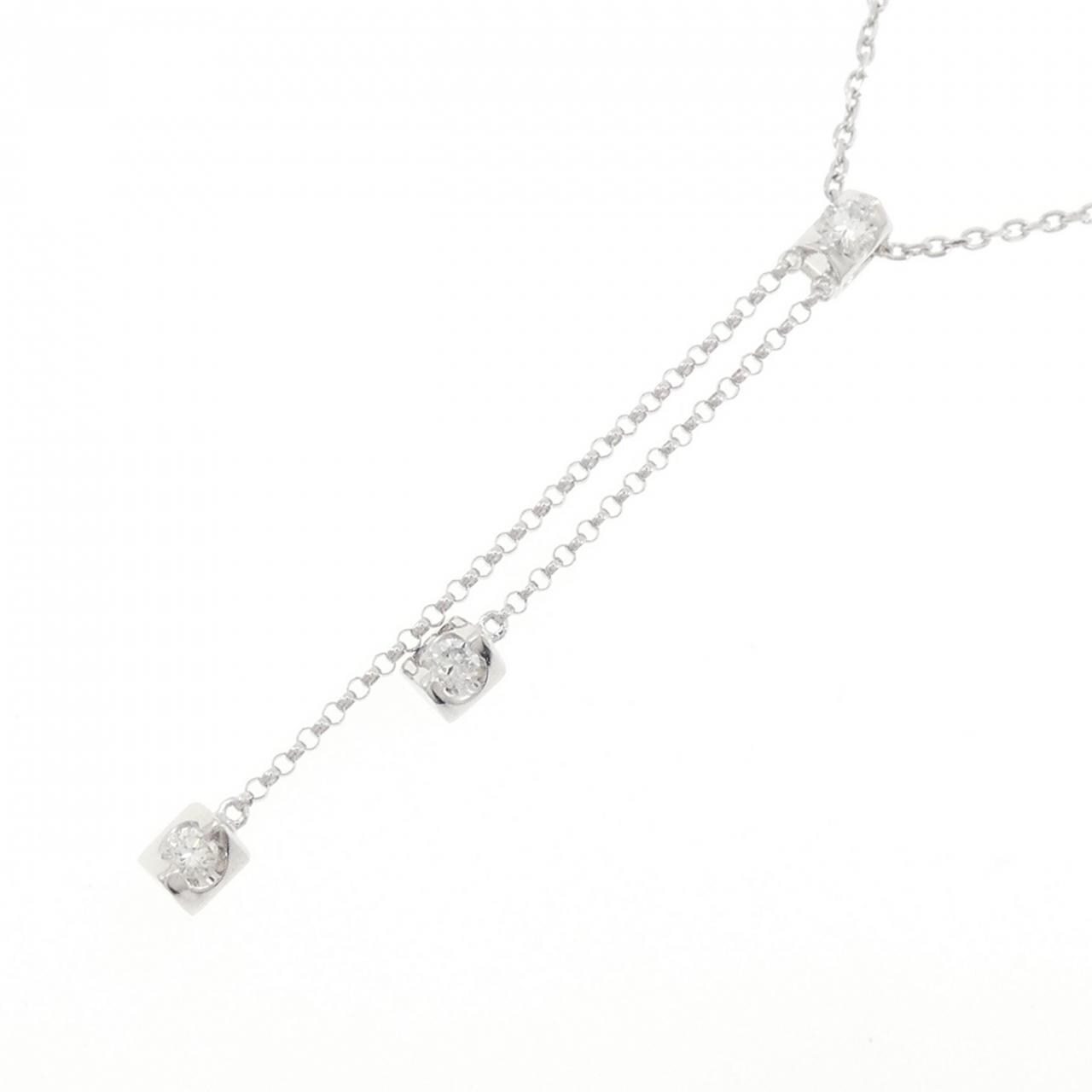K18WG ダイヤモンド ネックレス 0.23CT
