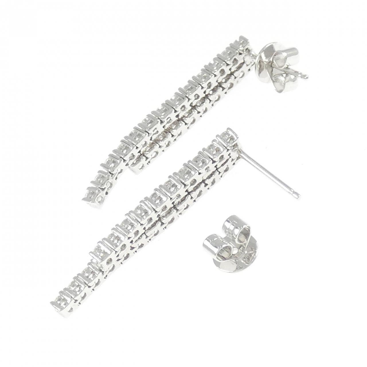 K18WG/750WG ダイヤモンド ピアス