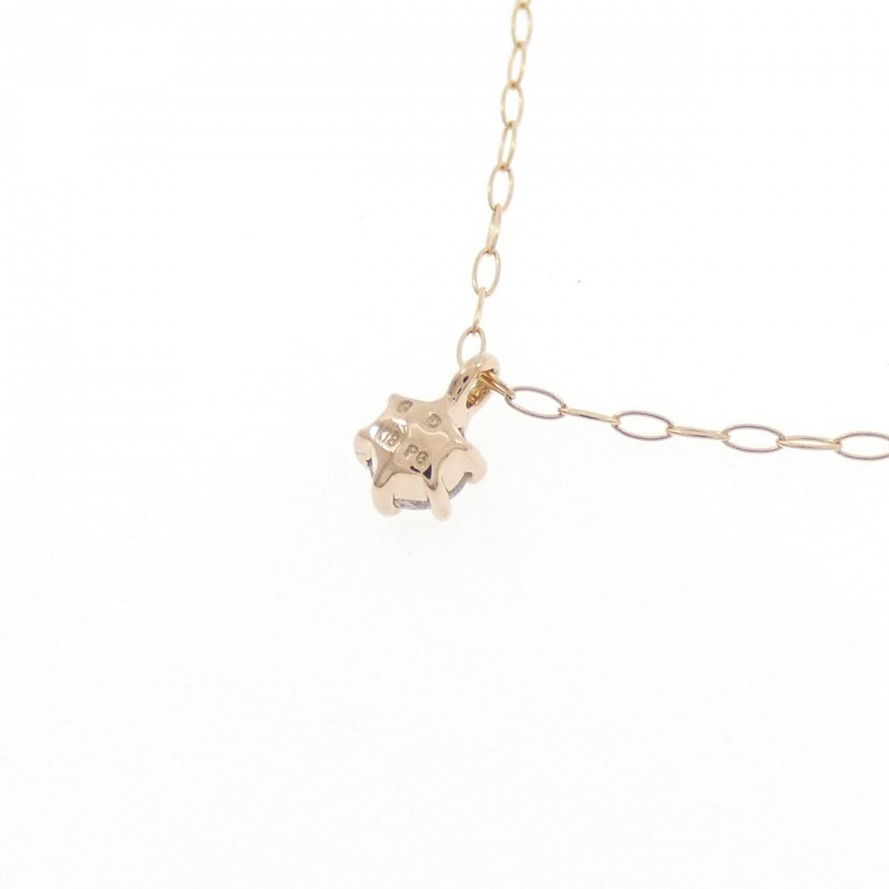 K18PG ソリティア ダイヤモンド ネックレス