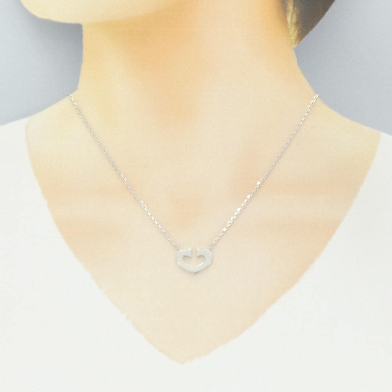 カルティエ Cハート ネックレス