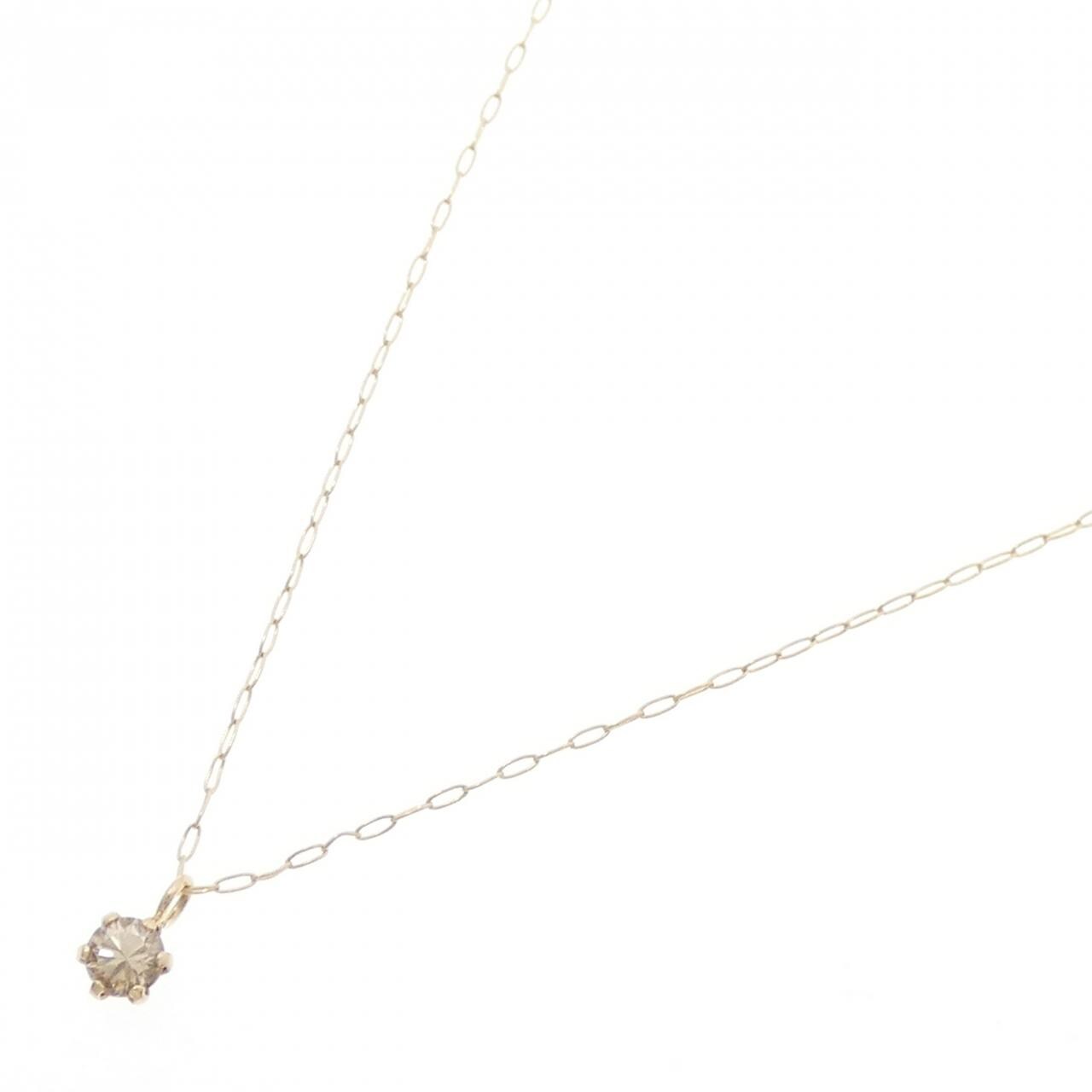 K10YG Solitaire Diamond Necklace 0.10CT