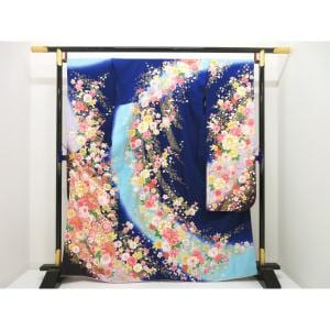 振袖　友禅金彩加工　刺繍入りボカシ染