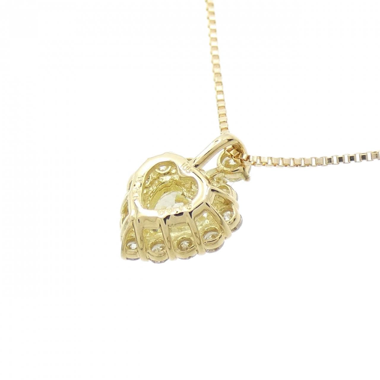 【新品】K18YG ハート ダイヤモンド ネックレス 0.36CT
