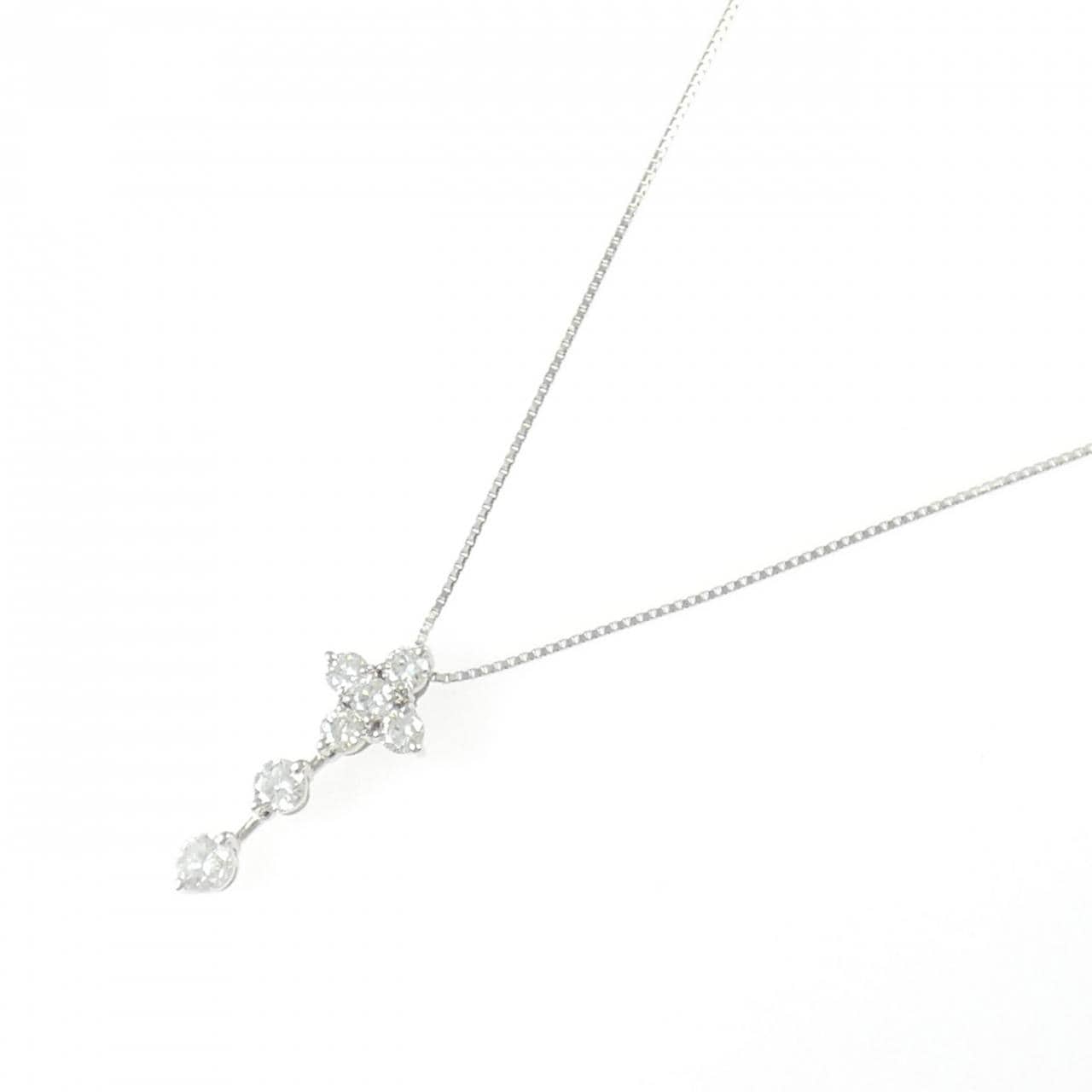PT900/PT850 Flower Diamond Necklace 1.02CT