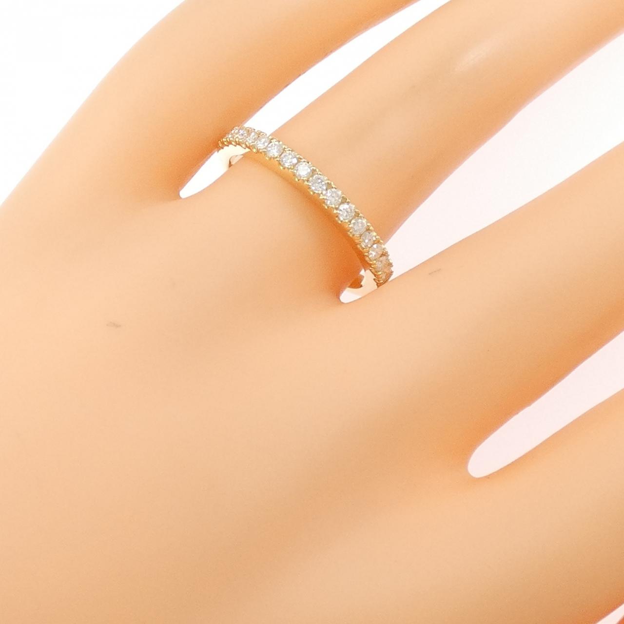 【リメイク】K18YG ハーフエタニティ ダイヤモンド リング 0.32CT