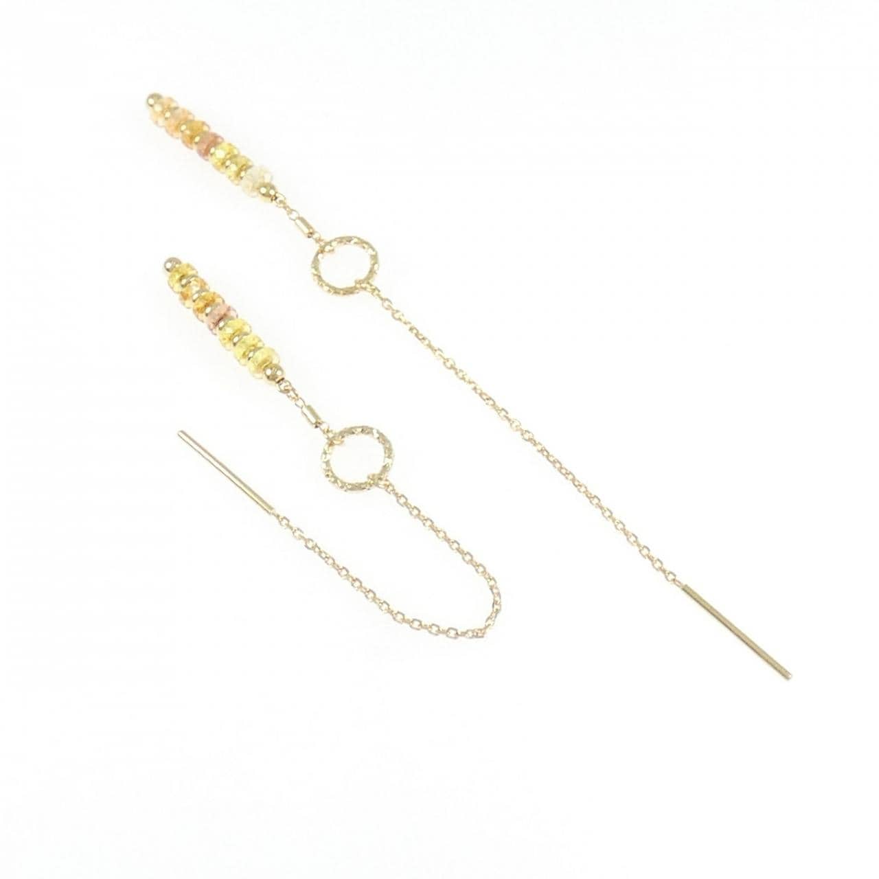 K18YG サファイヤ ピアス 1.80CT