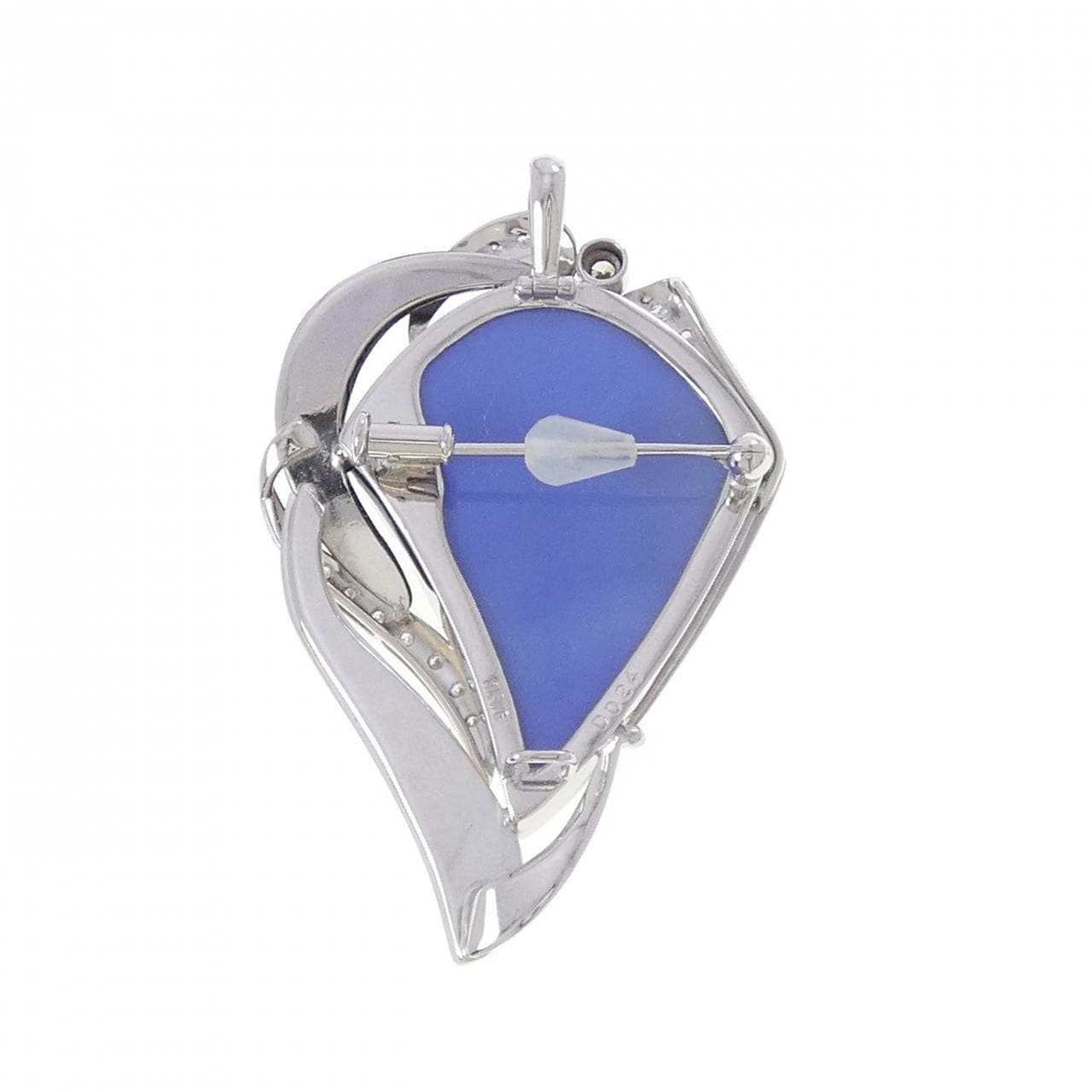 K18WG メノウカメオ ブローチ