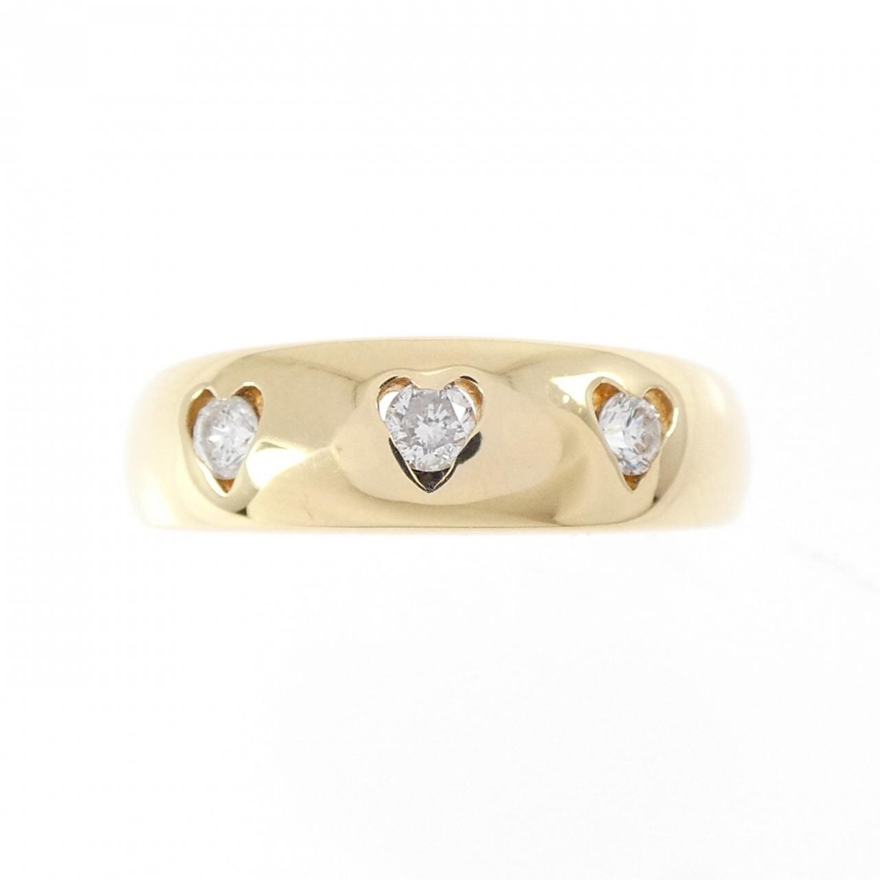 K18YG ハート ダイヤモンド リング 0.15CT