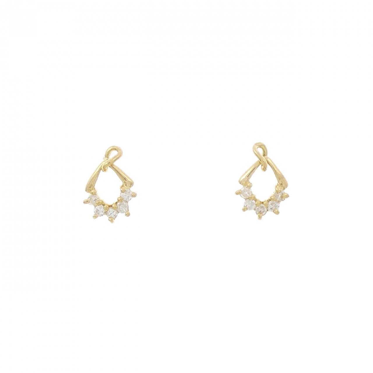 K18YG ダイヤモンド ピアス 0.10CT