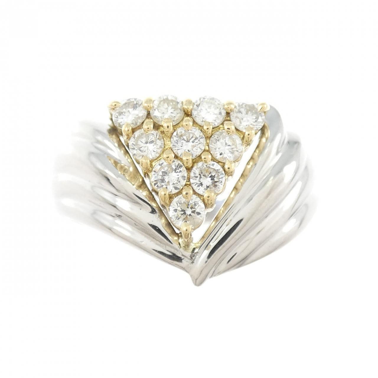 PT900/K18YG ダイヤモンド リング 0.50CT