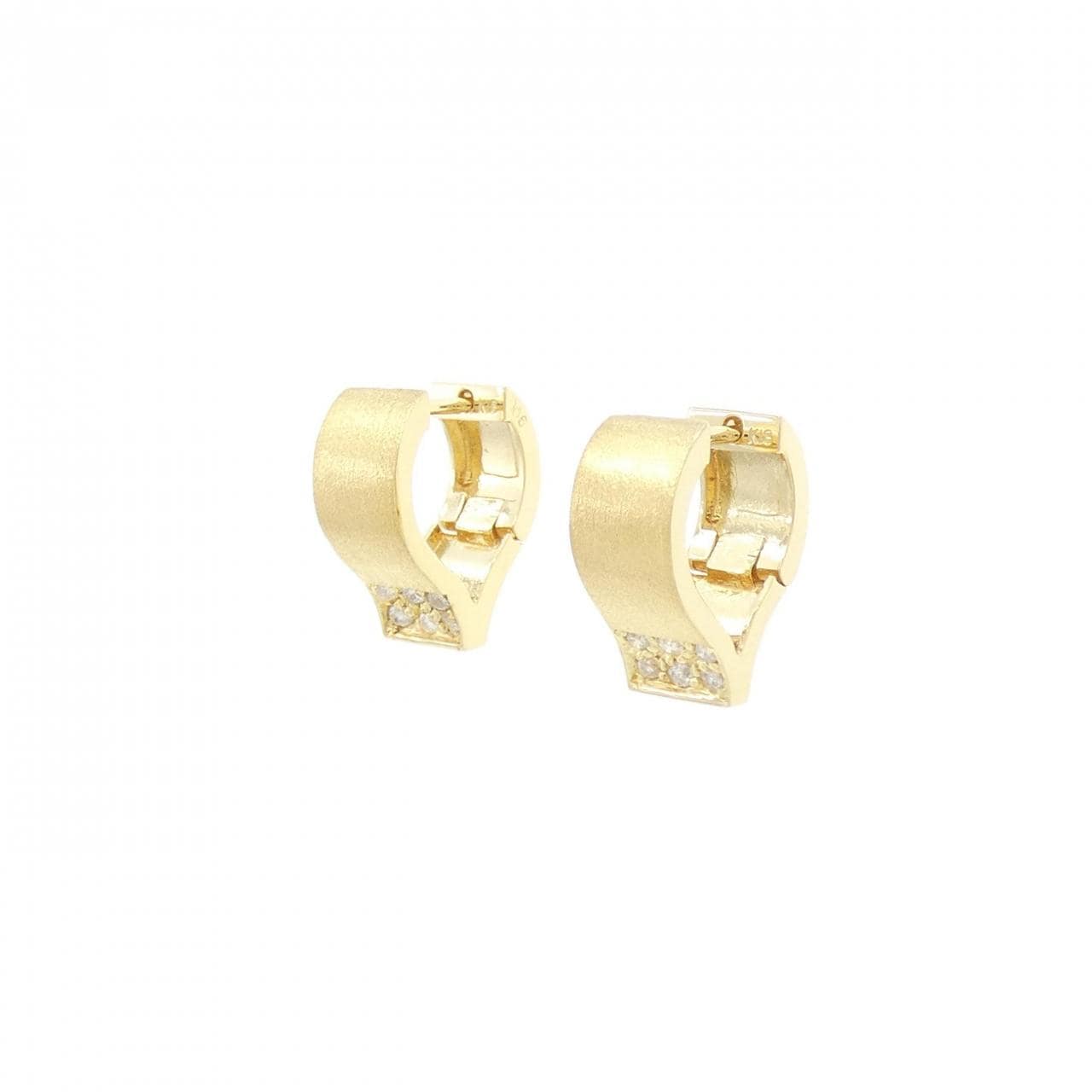 K18YG ダイヤモンド ピアス 0.12CT