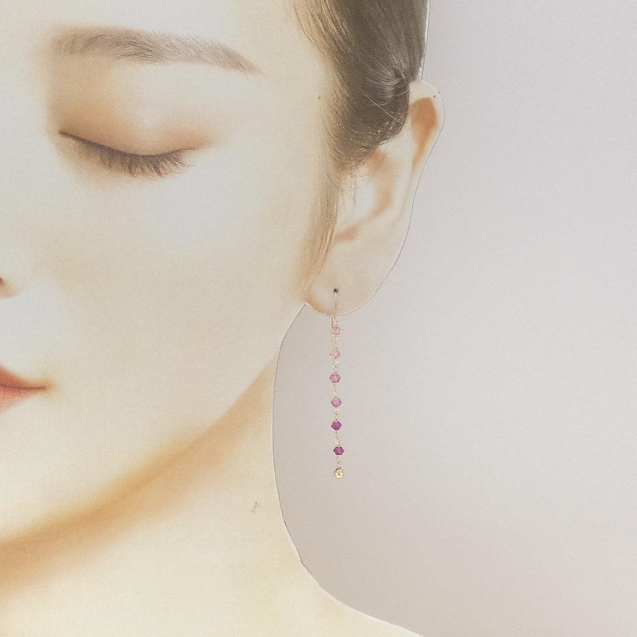 K18YG ガラス ピアス