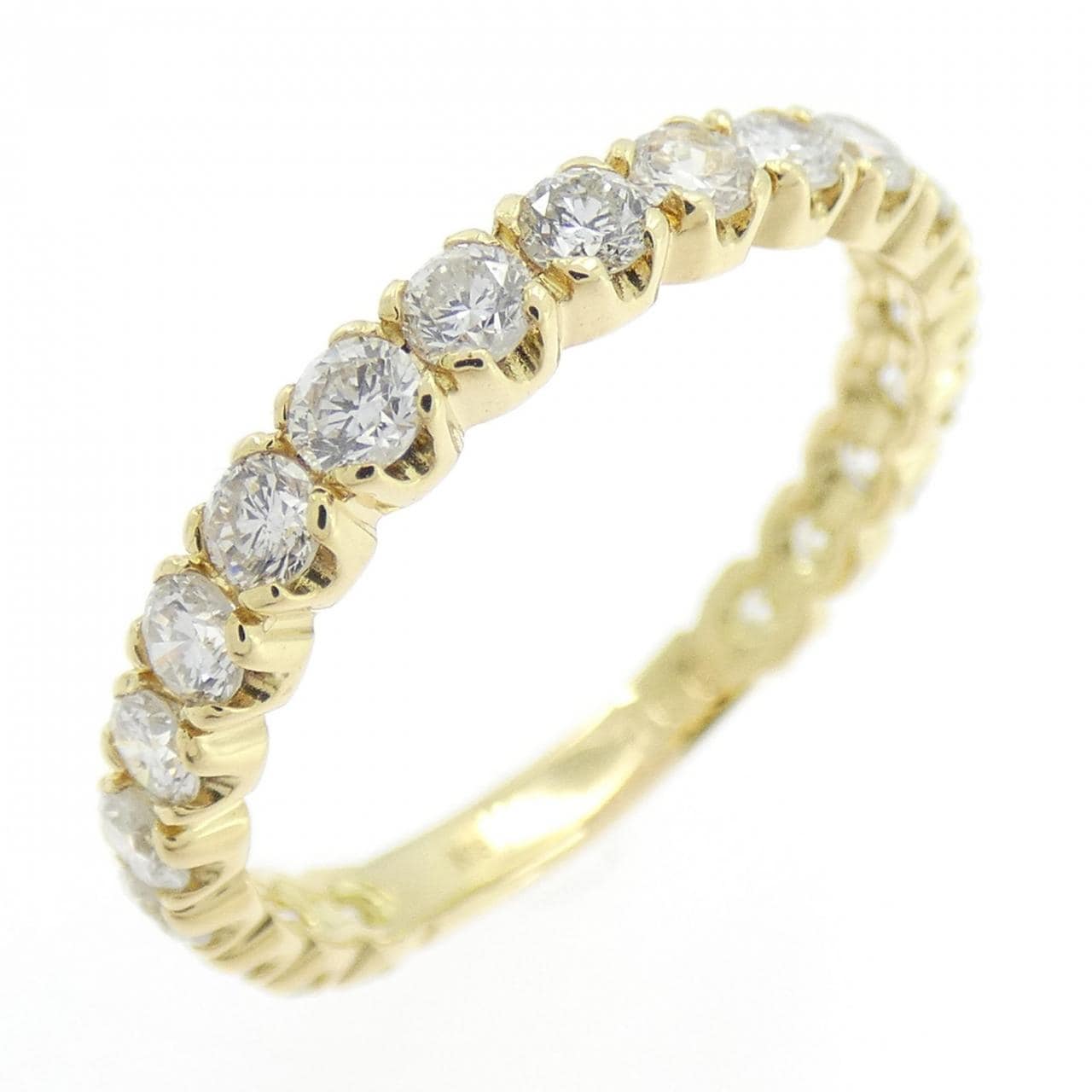 K18YG ハーフエタニティ ダイヤモンド リング 1.00CT