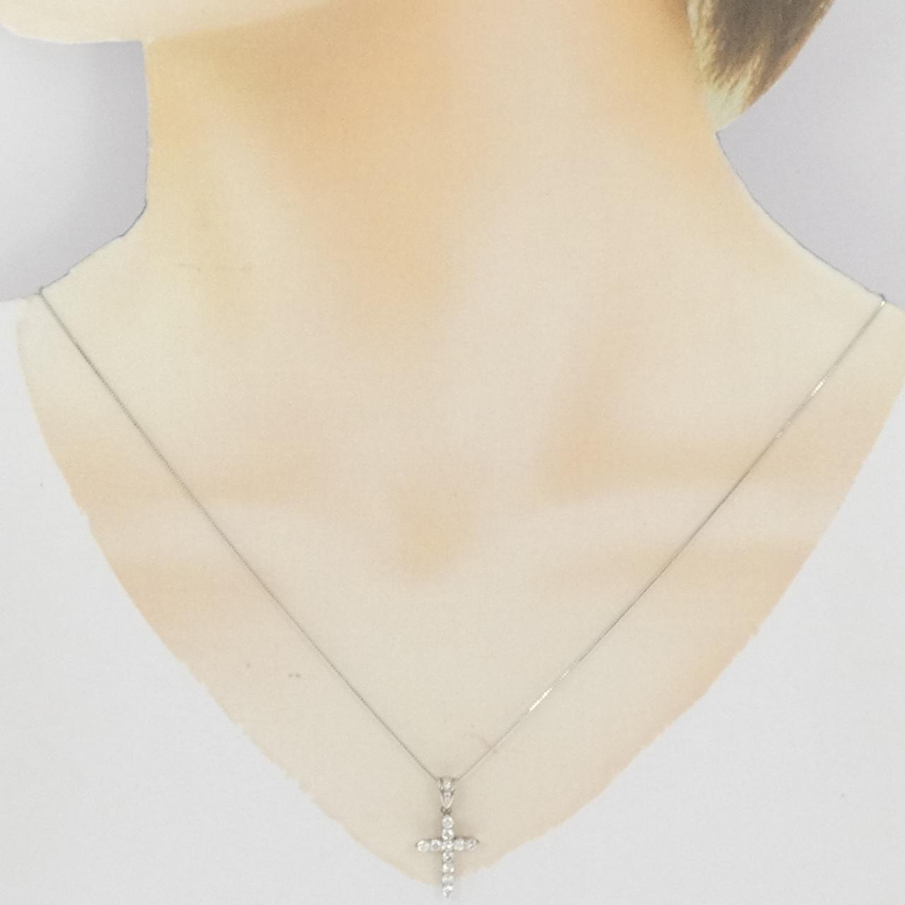 PT900/PT850 クロス ダイヤモンド ネックレス 0.50CT