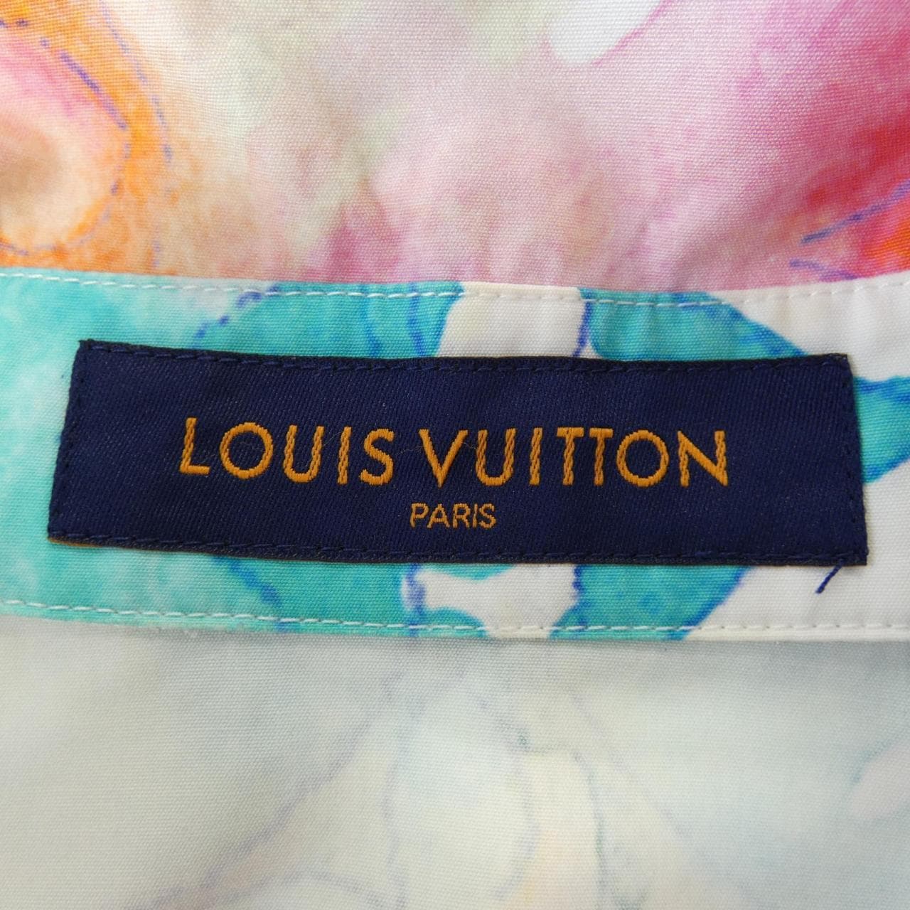 ルイヴィトン LOUIS VUITTON マルチカラー ウォーターカラー HLS02WBT3 S／Sシャツ