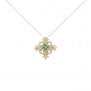 K18YG グリーンガーネット ネックレス 0.63CT