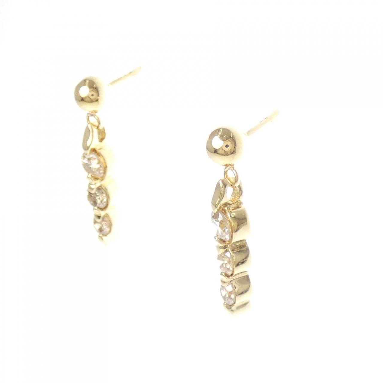 K18YG ダイヤモンド ピアス 0.6CT