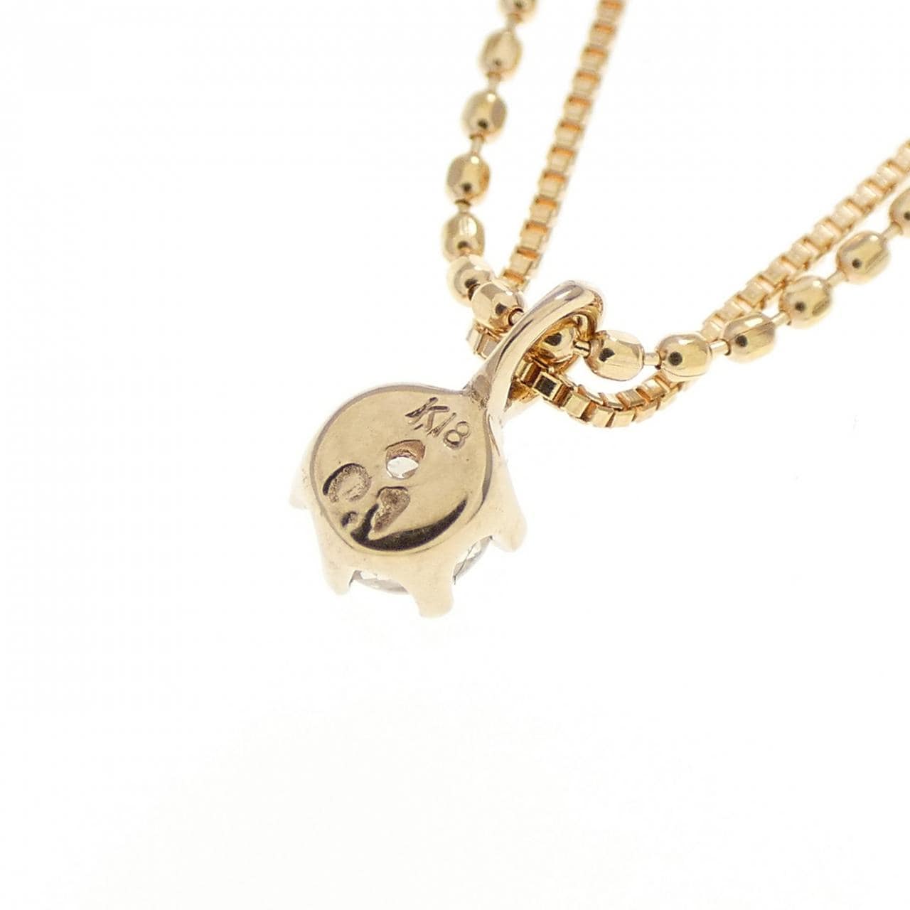 K18PG ダイヤモンド ネックレス 0.1CT