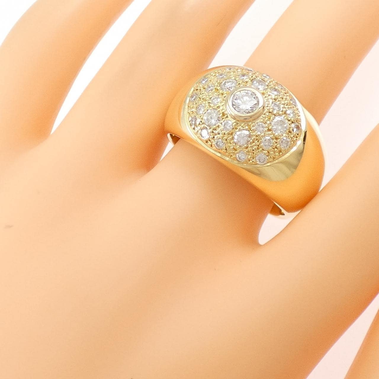 K18YG ダイヤモンド リング 0.34CT