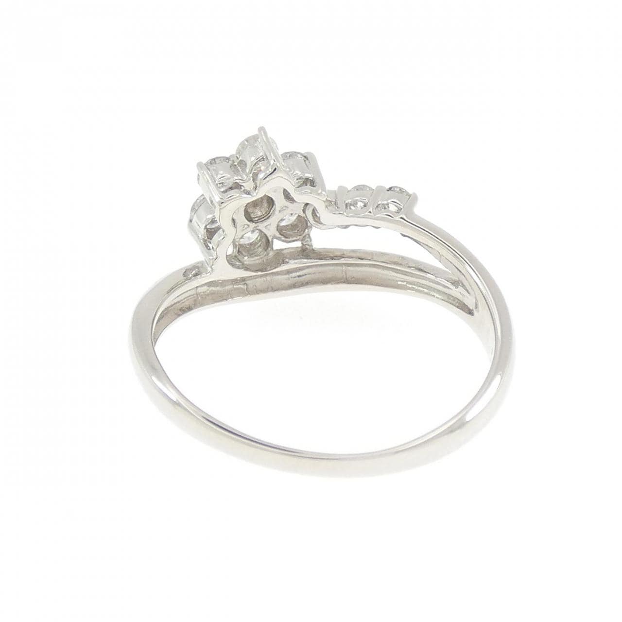 PT900 フラワー ダイヤモンド リング 0.50CT