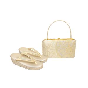 【新品】草履バッグセット　白梅　Ｌサイズ