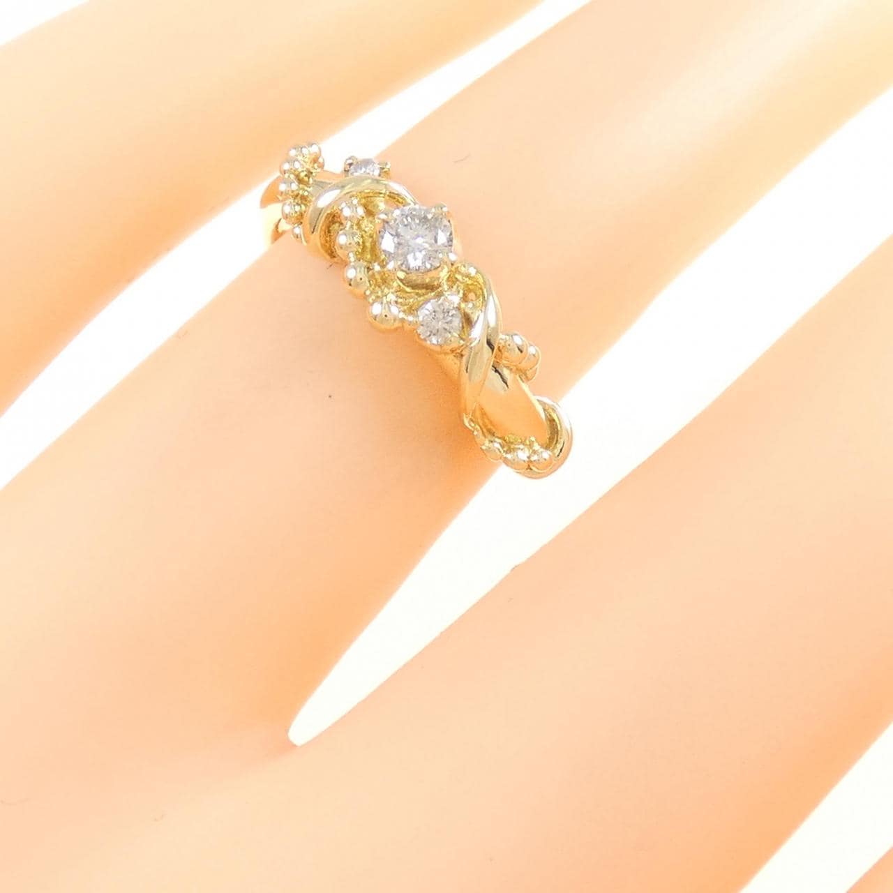 K18YG ダイヤモンド リング 0.14CT