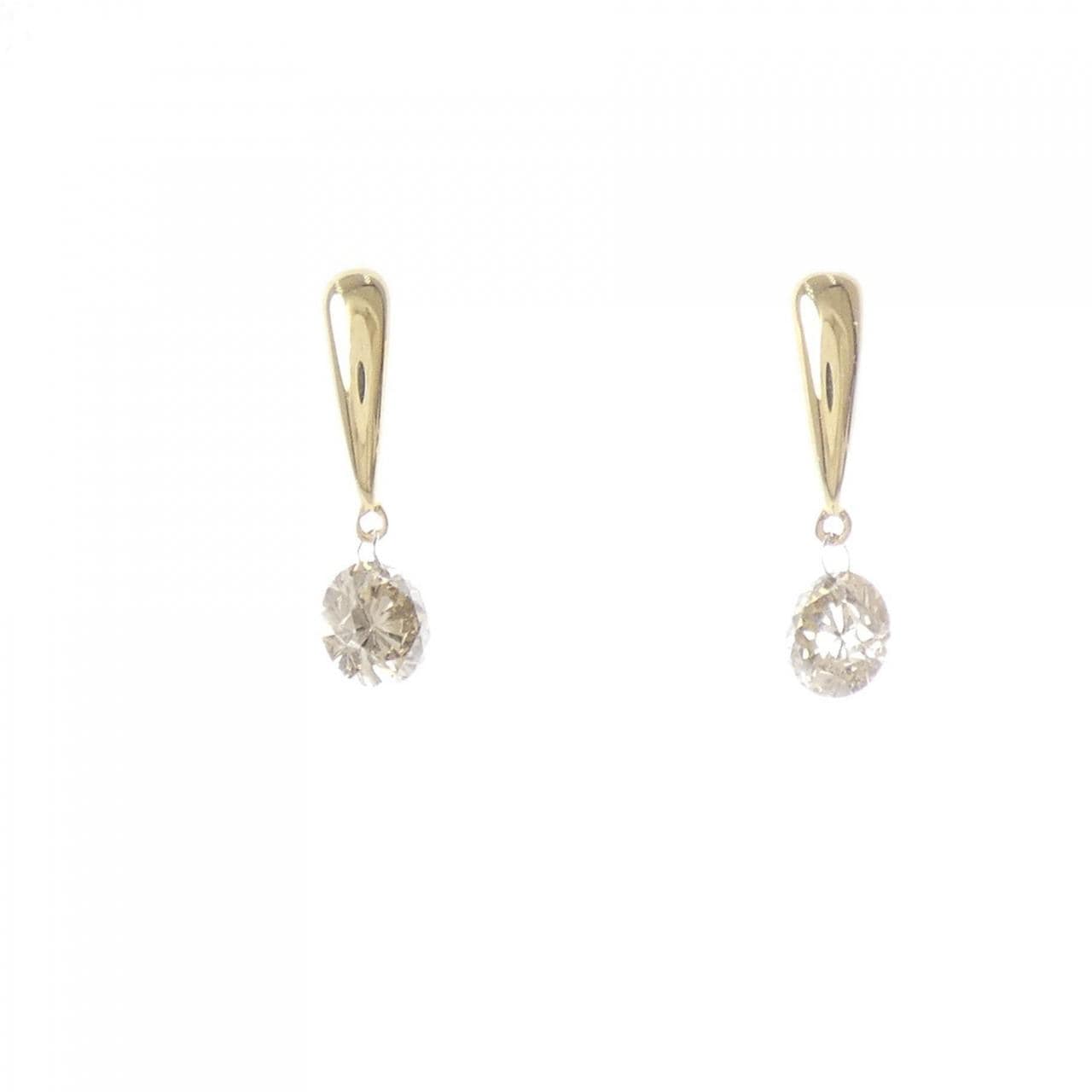K18YG ダイヤモンド ピアス 0.36CT
