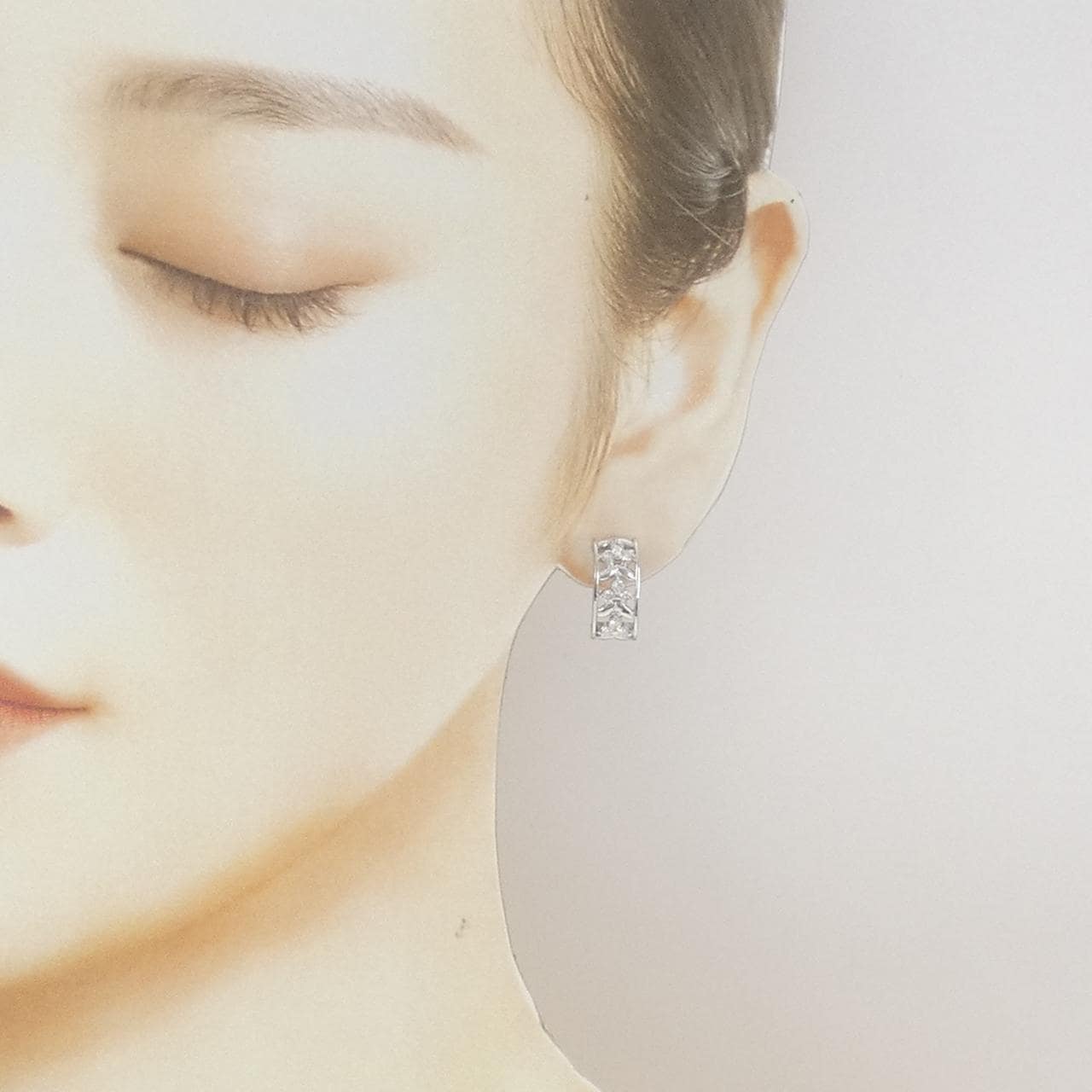 PT900 ダイヤモンド ピアス