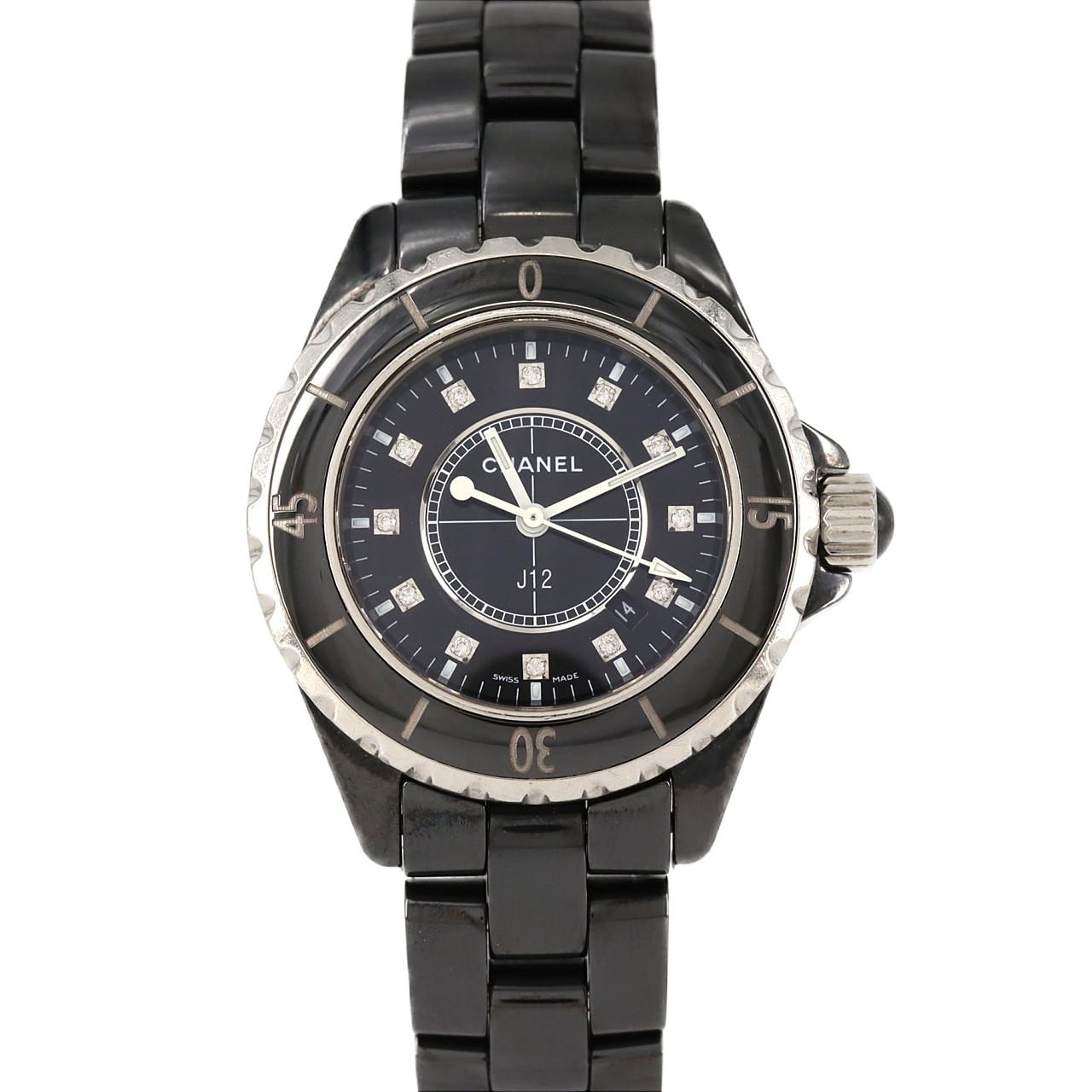【ノーメンテナンス還元価格】シャネル J12 33mmセラミック･12P H1625 セラミック クォーツ