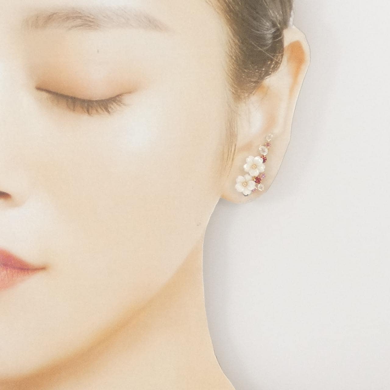 K18YG カラーストーン ピアス