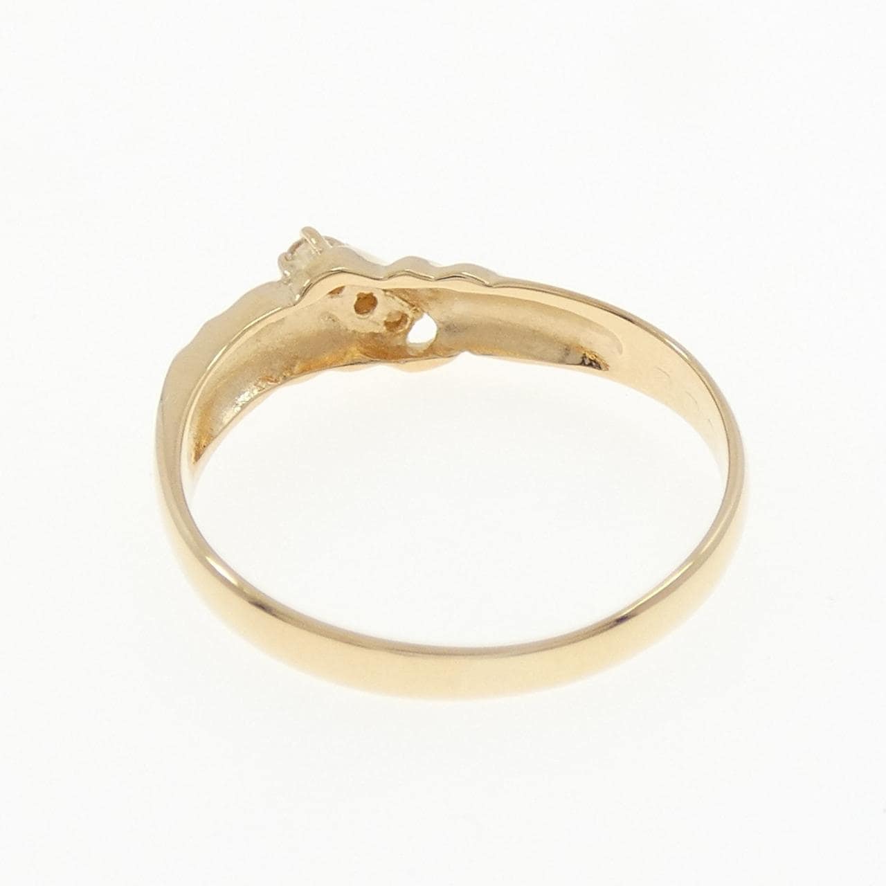 K18YG スリーストーン ダイヤモンド リング 0.03CT