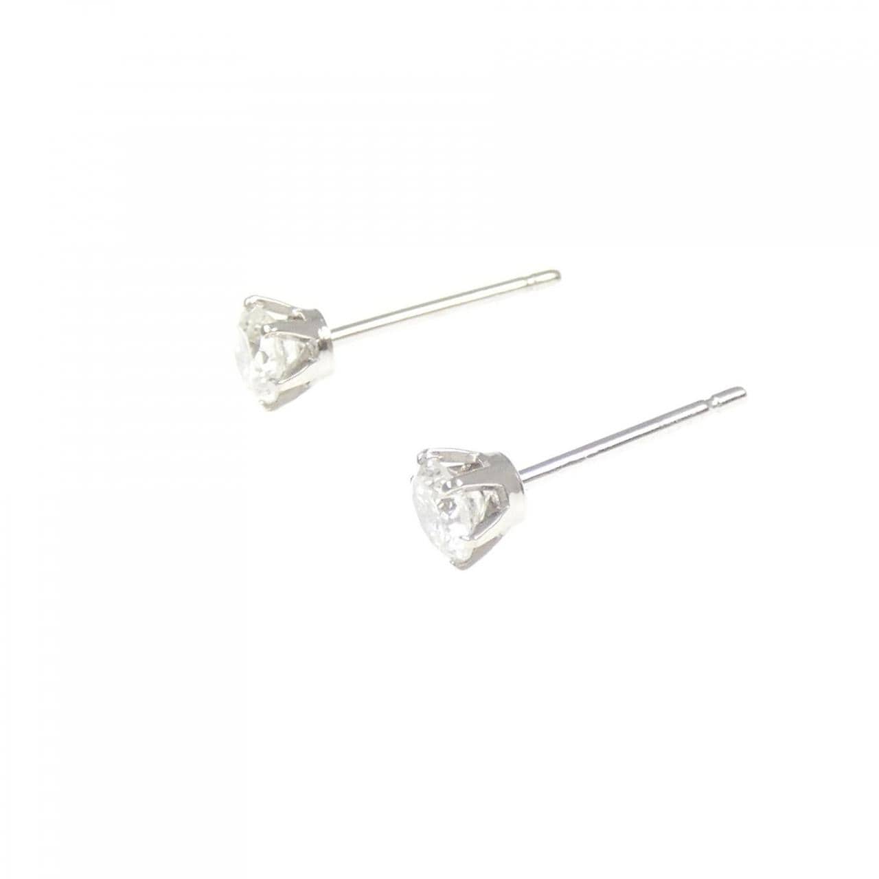 PT900 Solitaire Diamond Earrings 0.30CT