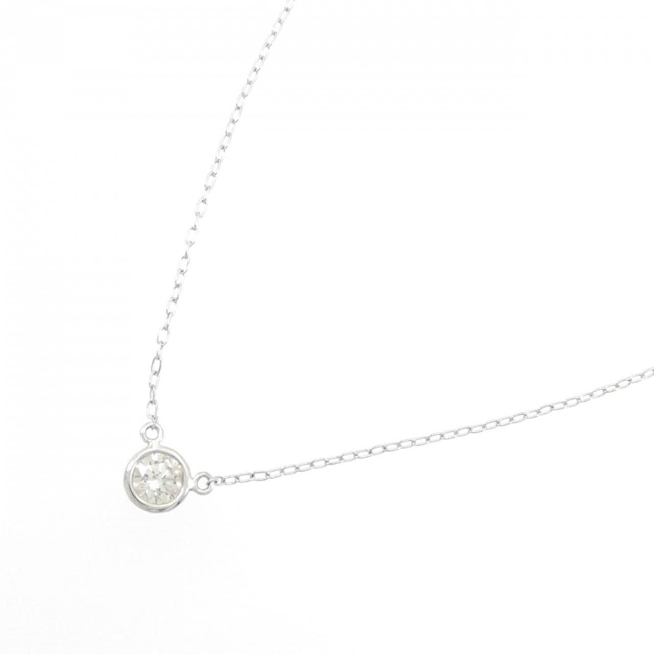PT900/PT850 ソリティア ダイヤモンド ネックレス 0.20CT