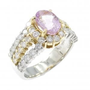 PT900/K18YG サファイヤ リング 1.453CT