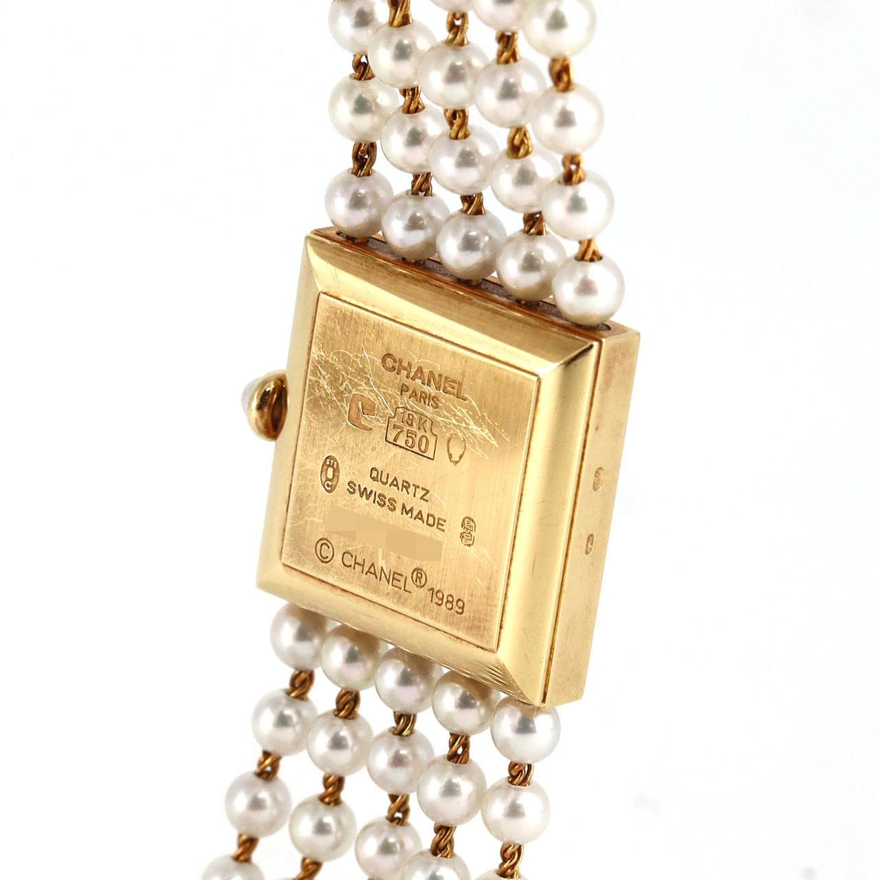 【ノーメンテナンス還元価格】シャネル マドモアゼル YG･パールブレス Lサイズ H0007 YG クォーツ