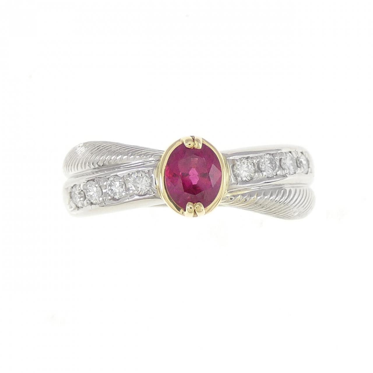 PT/K18YG Ruby Ring 0.55CT