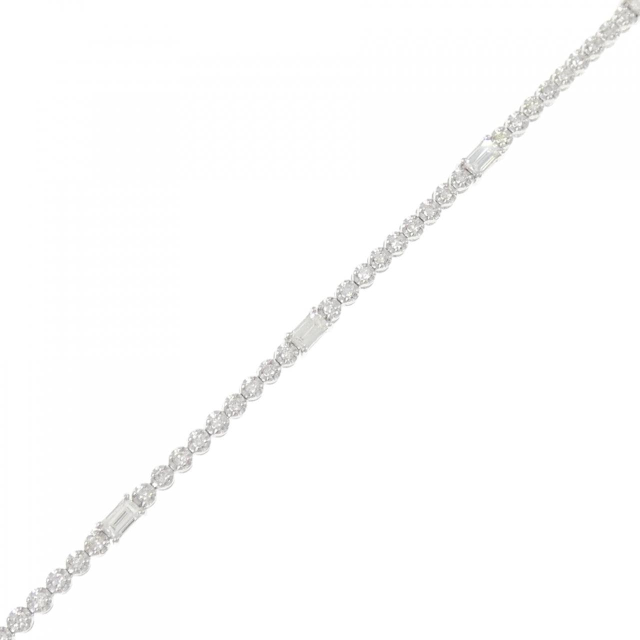 【新品】K18WG ダイヤモンド ブレスレット 1.00CT
