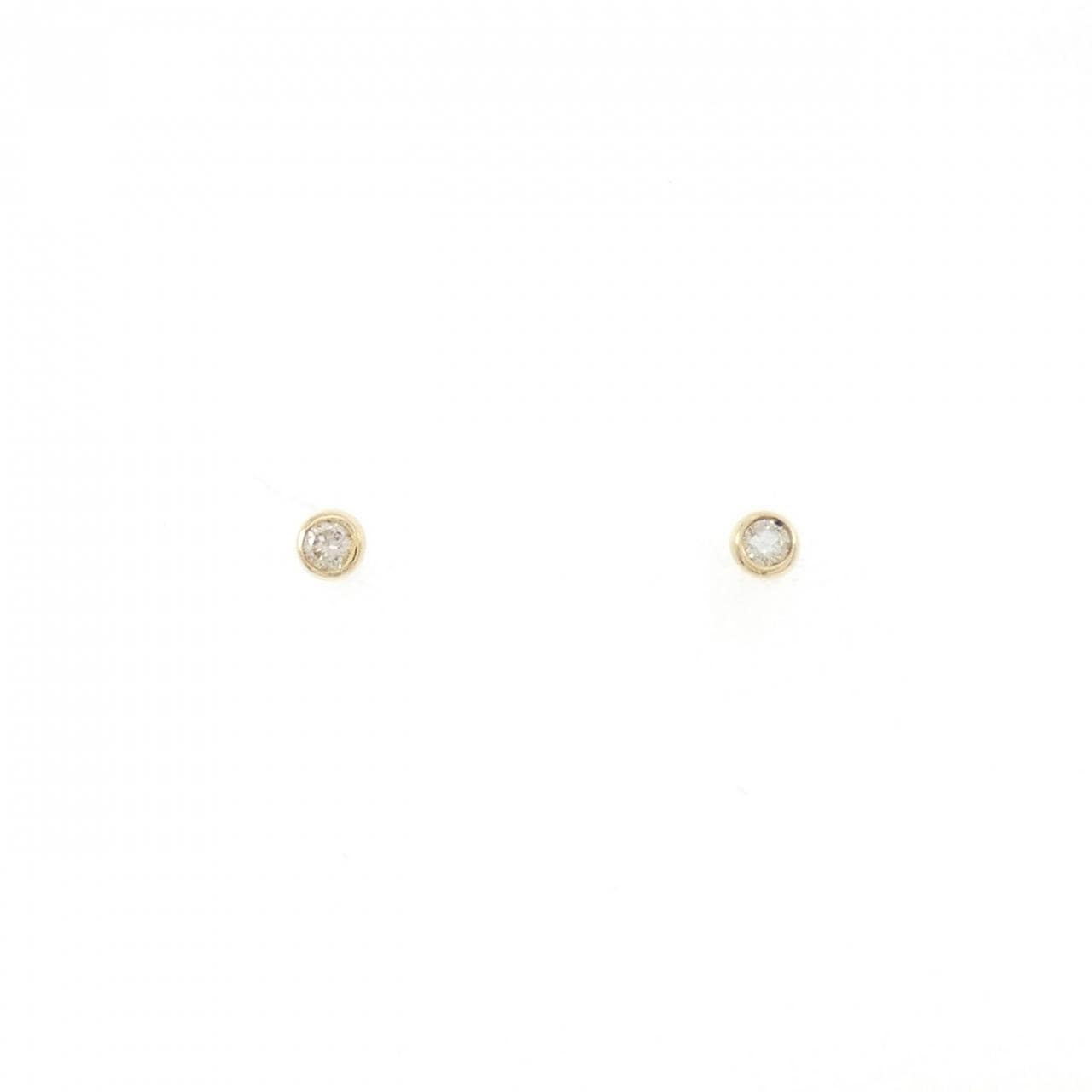 [BRAND NEW] K18YG Solitaire Diamond Earrings 0.04CT