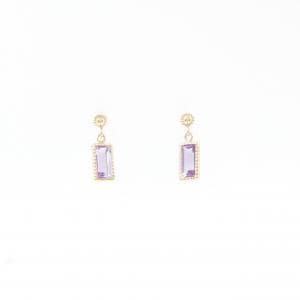 【新品】K10YG アメジスト ピアス