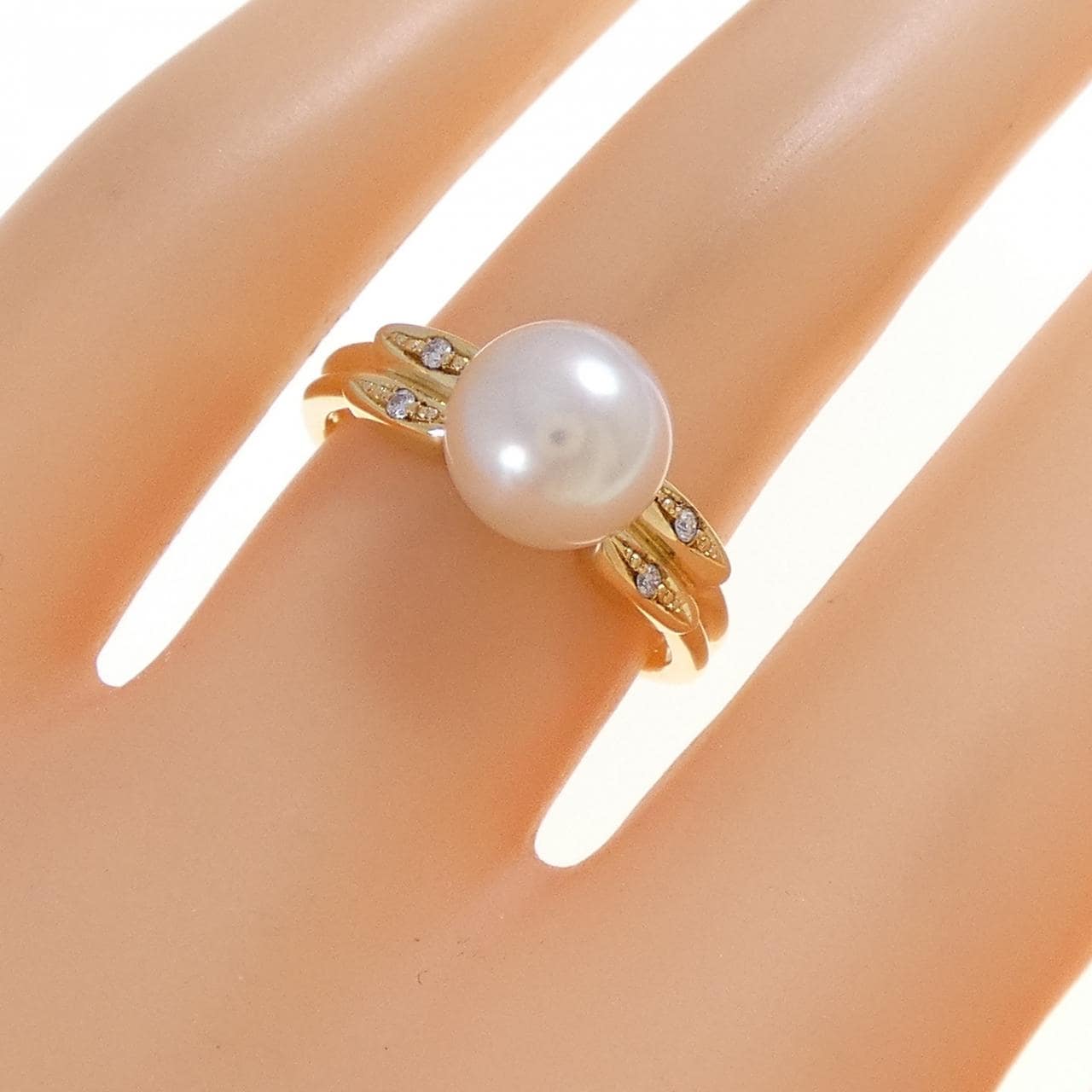 K18YG アコヤパール リング 8mm