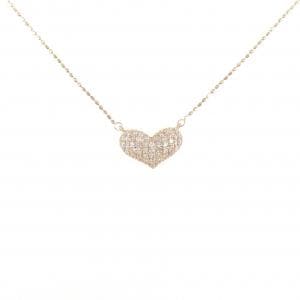 K14PG ハート ダイヤモンド ネックレス 0.30CT