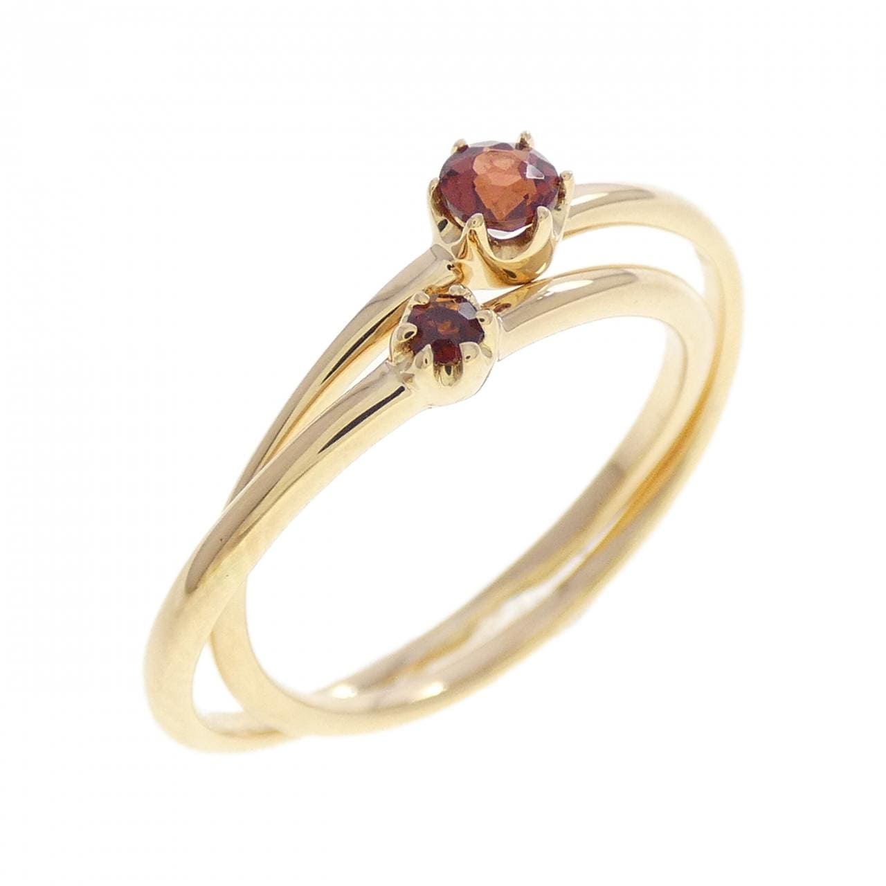K18YG Garnet ring