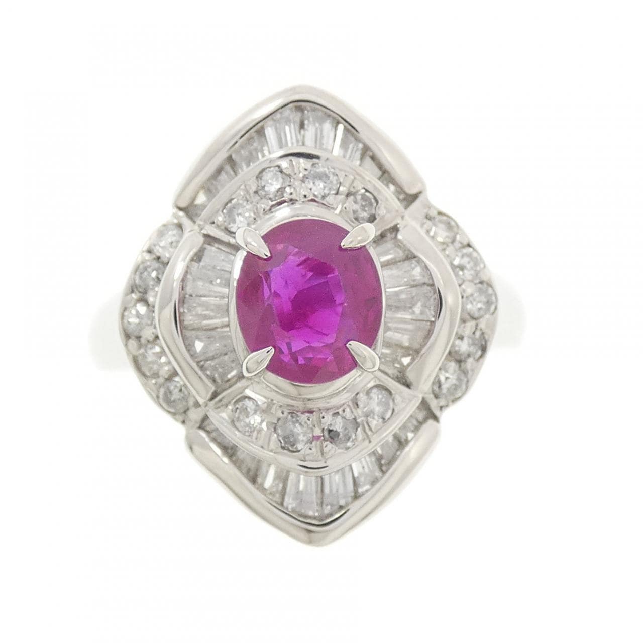PT900 ルビー リング 0.80CT