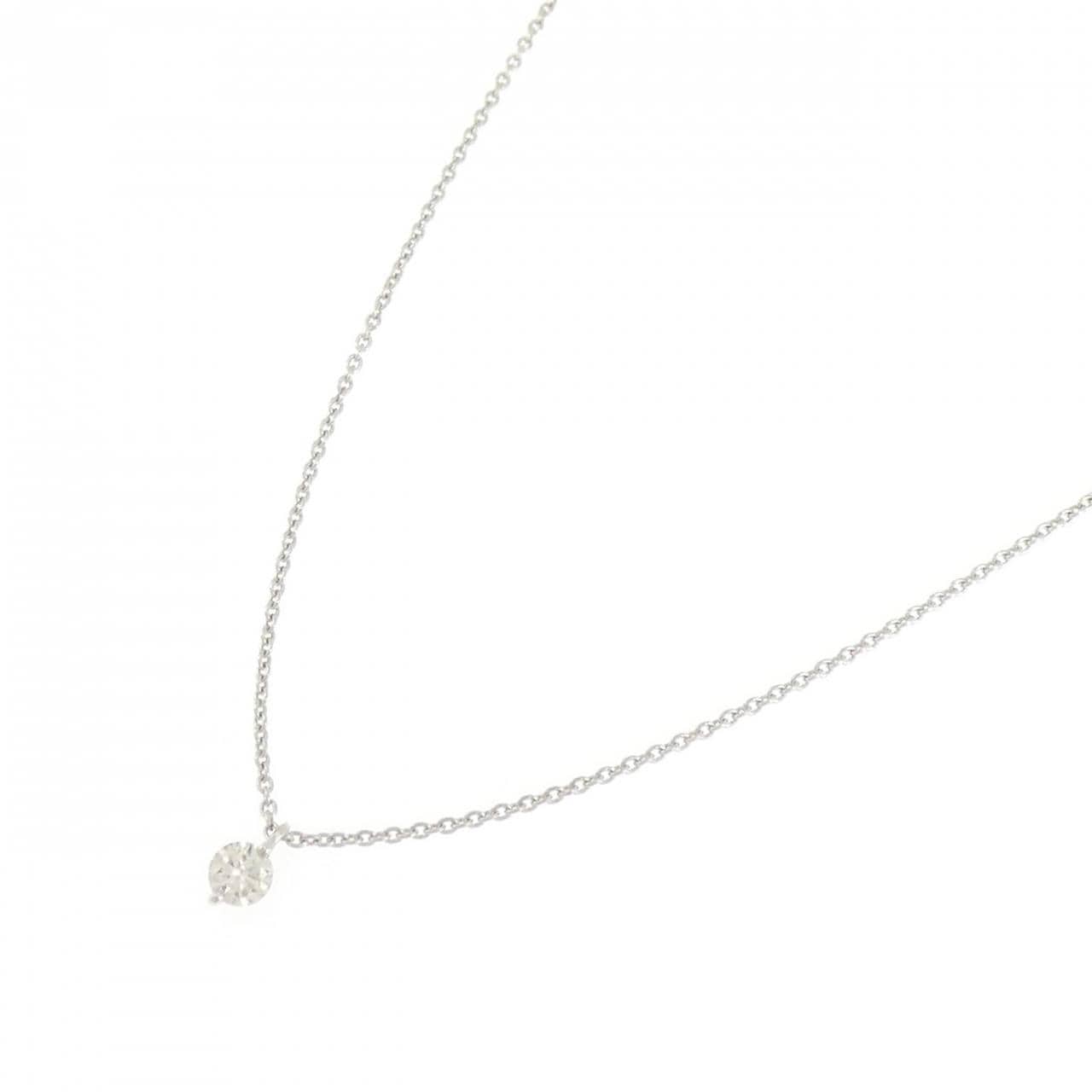 PT900/PT850 ソリティア ダイヤモンド ネックレス 0.12CT