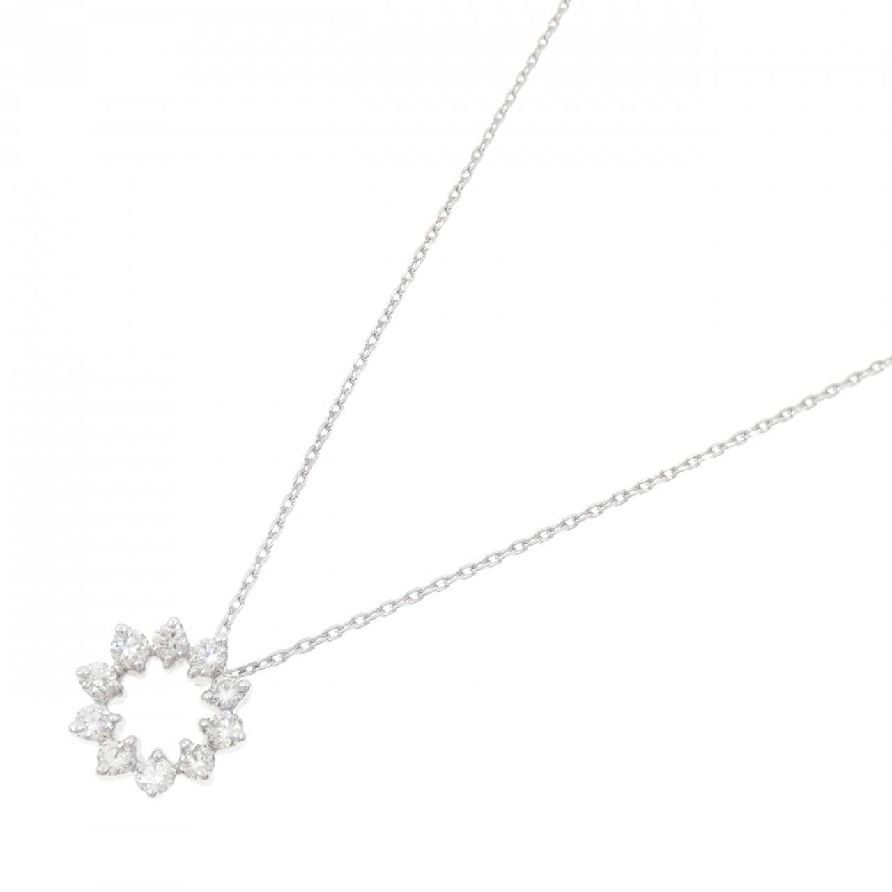 K18WG ダイヤモンド ネックレス 0.50CT