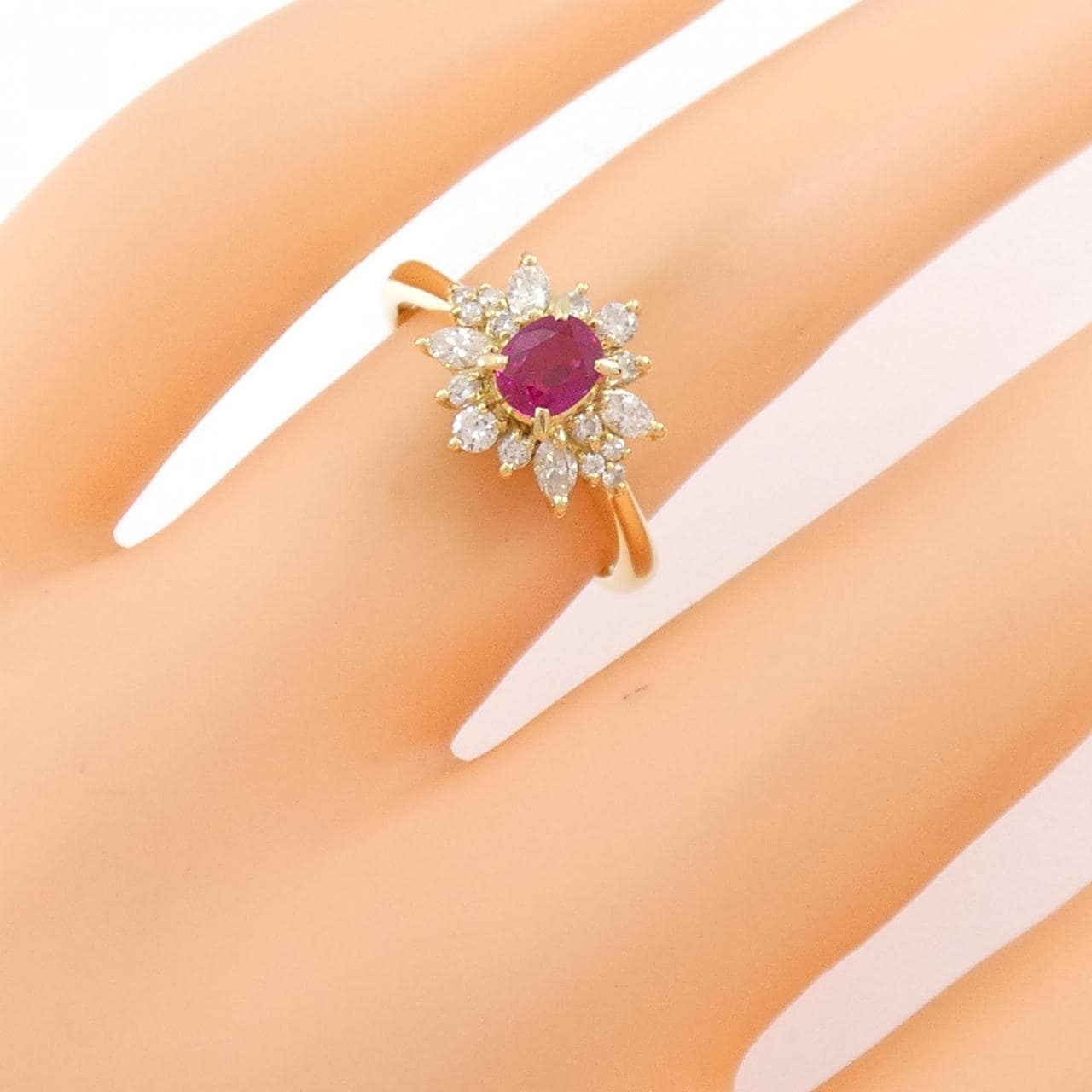 K18YG Ruby Ring 0.59CT