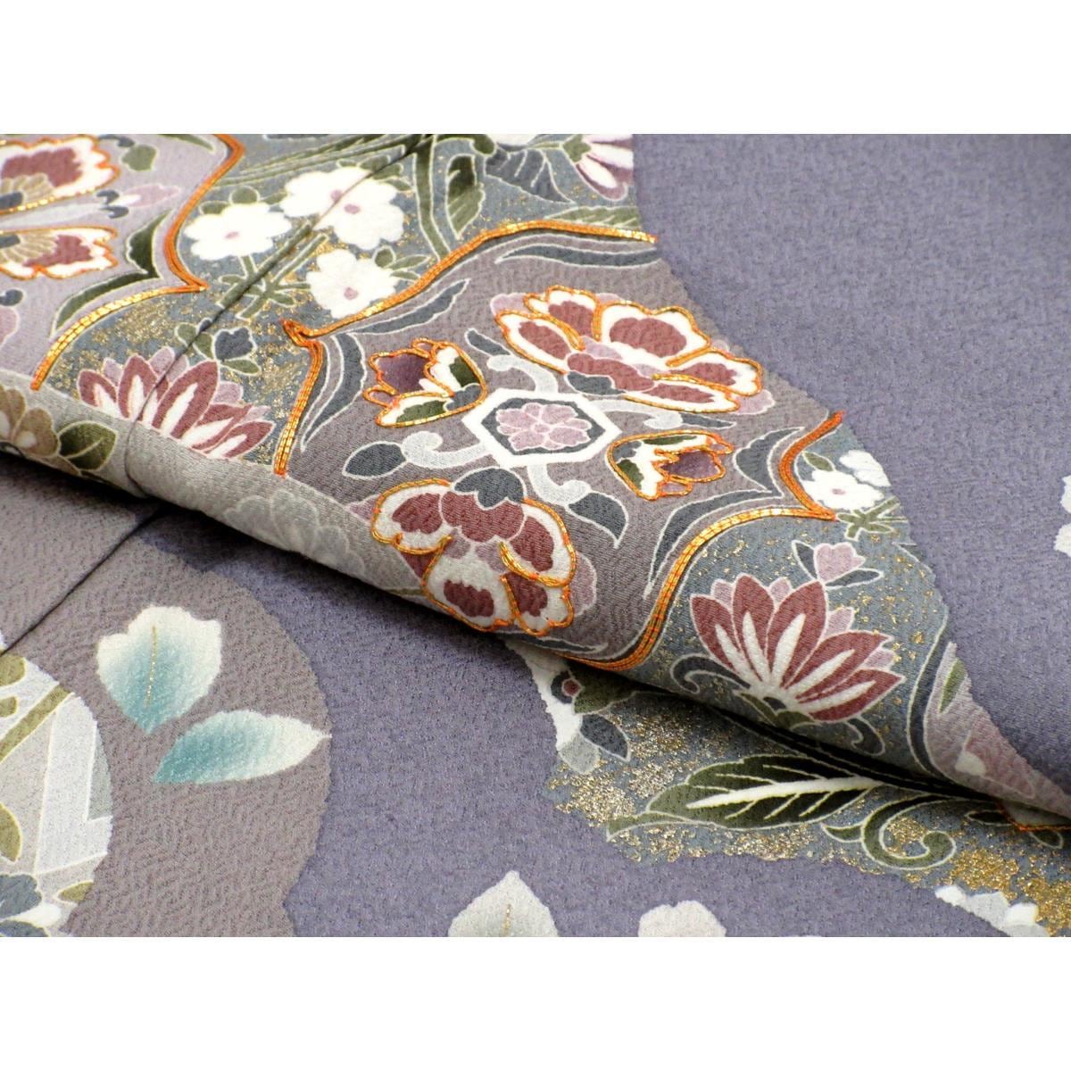 訪問着　友禅金彩加工　刺繍入り